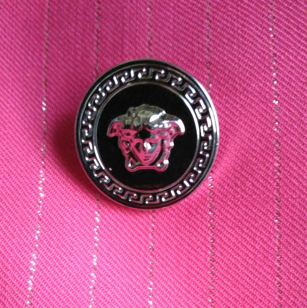Gianni Versace Pink Pinstripe Blazer - Picture 8 of 9